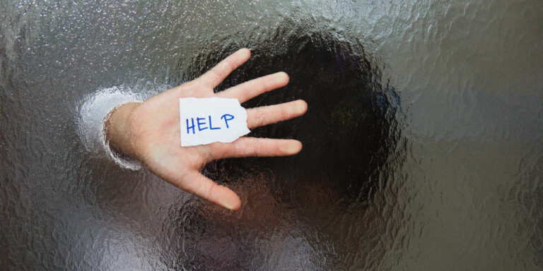 An abused individual asking for help.