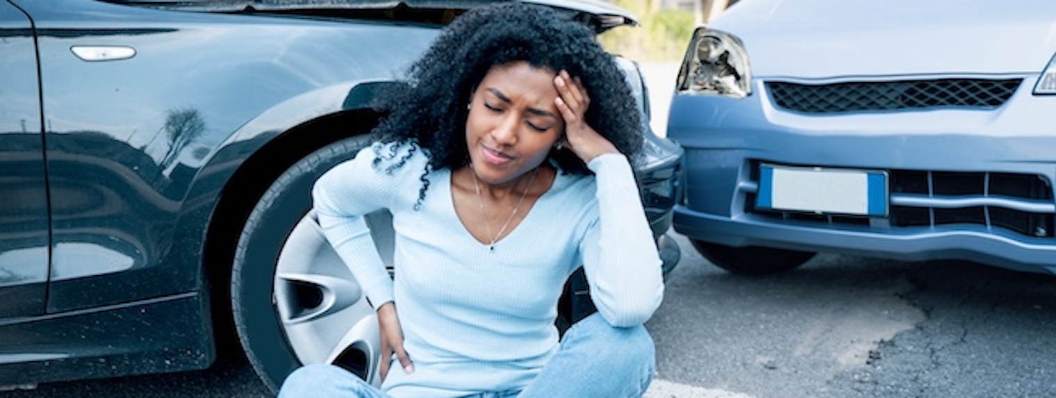 Pharmaceutical Negligence Claims: What You Need to Know Injury of a young black woman after a car crash, due to medication causing severe problems/migraines.